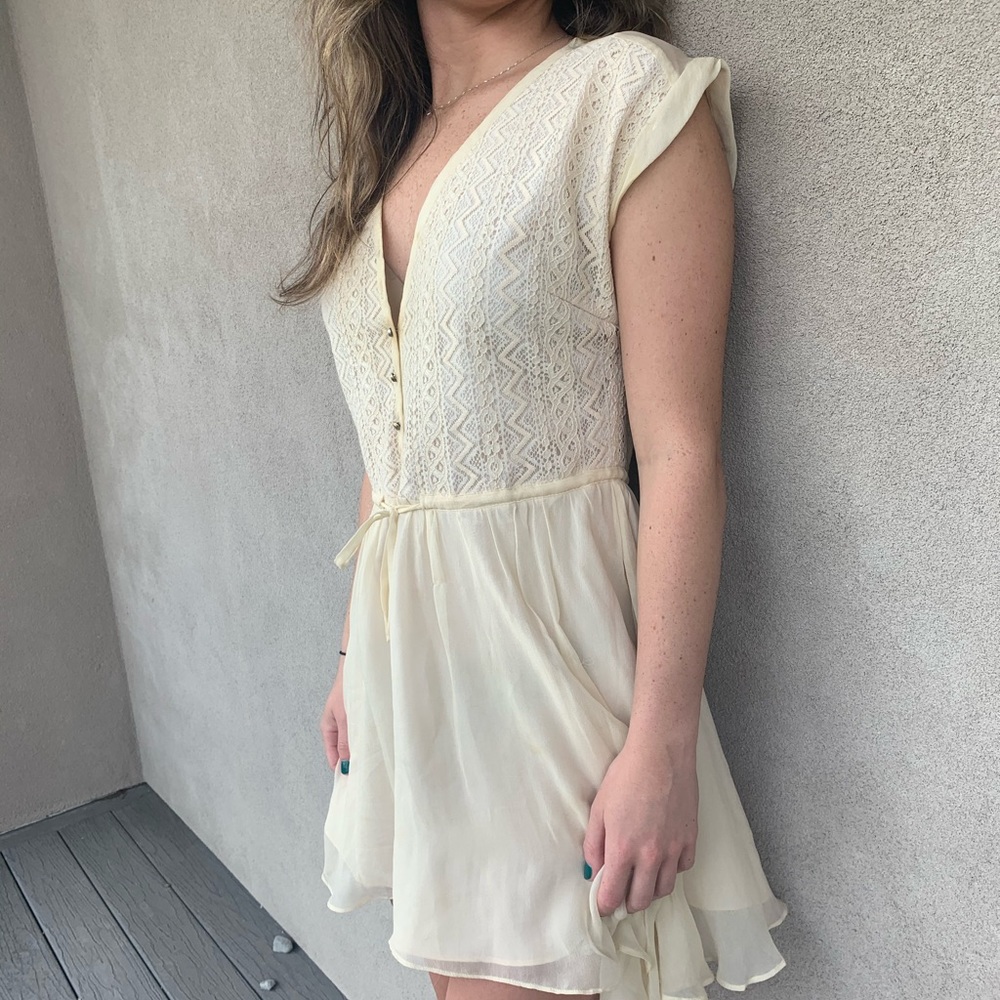 Antique cream party dress | XS